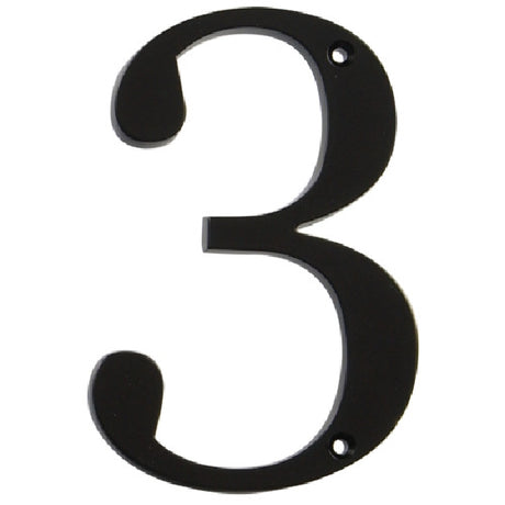 Distinctions Flush Mount House Number Charblk /  / 4IN