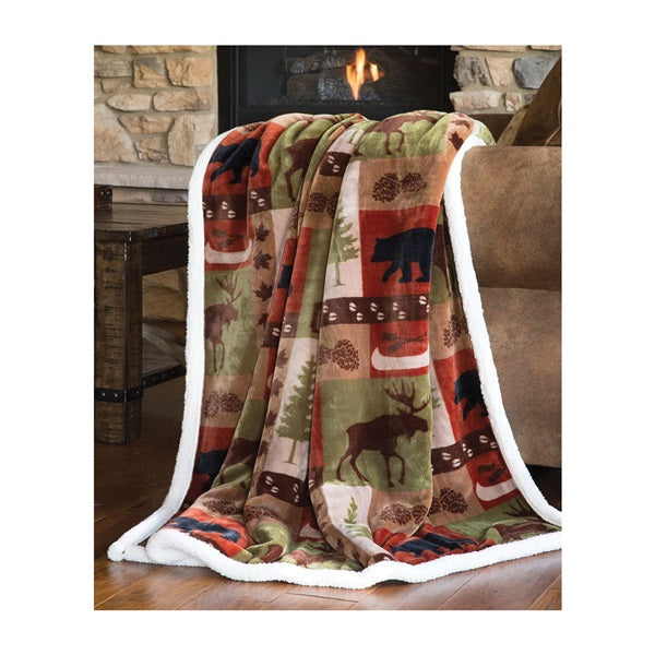 Carstens Throw Blanket Patchwork lodge