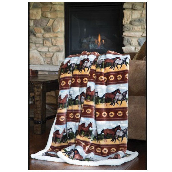 Carstens Throw Blanket Horses