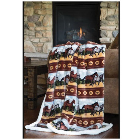 Carstens Throw Blanket Horses