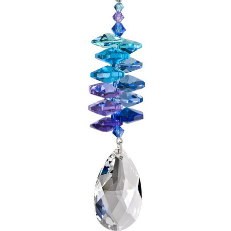 Woodstock Chimes Crystal Moonlight Cascade Blue/clear