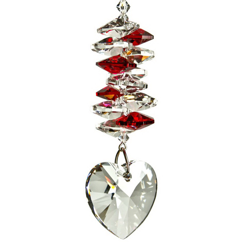Woodstock Chimes Crystal Heart Cascade Crystal
