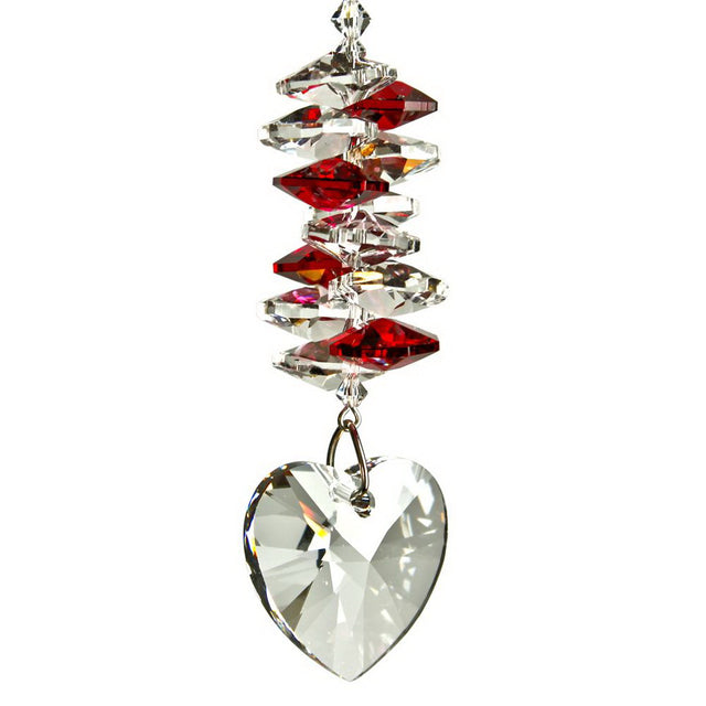 Woodstock Chimes Crystal Heart Cascade Crystal