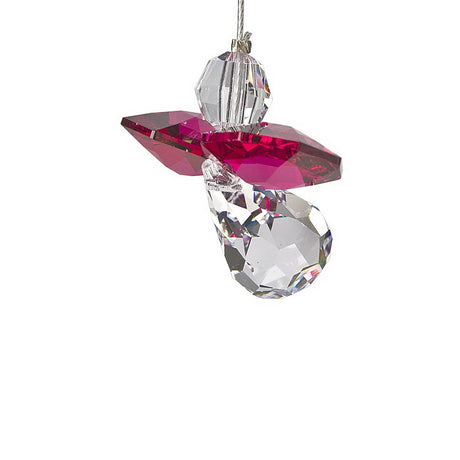 Woodstock Chimes Crystal Guardian Angel Ruby