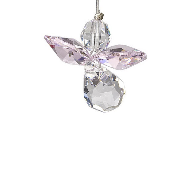Woodstock Chimes Crystal Guardian Angel Rose
