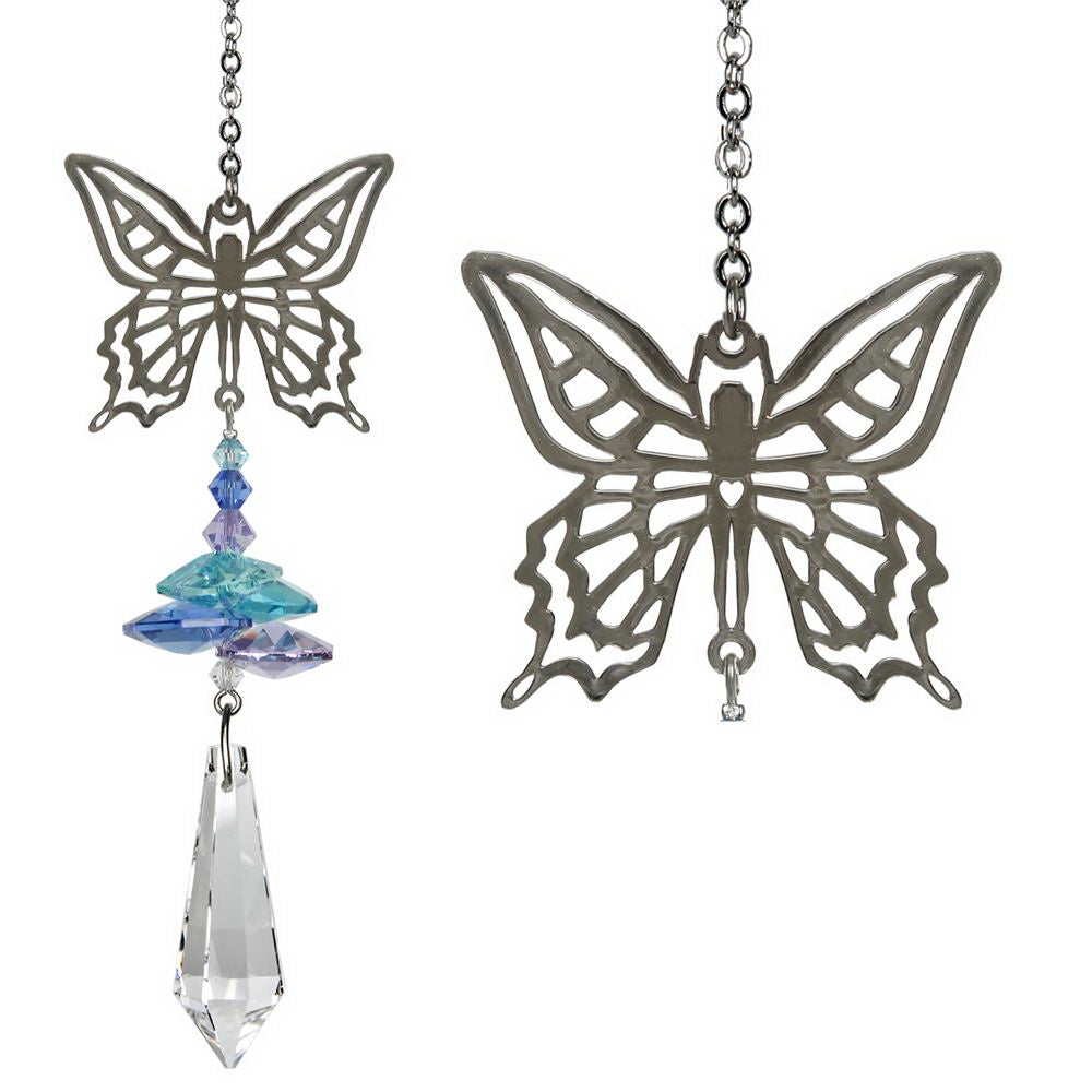 Woodstock Chimes Crystal Fantasy BUTTERFLY