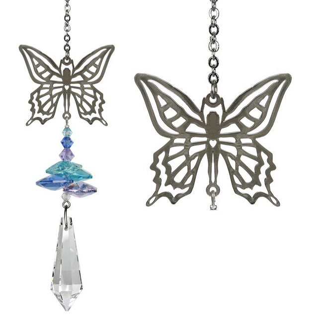 Woodstock Chimes Crystal Fantasy BUTTERFLY