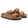 Birkenstock Women's Arizona Vegan Birkibuc Sandal - Pecan Pecan