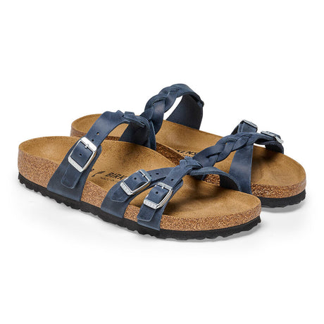 Birkenstock Women's Franca Oiled Leather Clog - Navy Navy