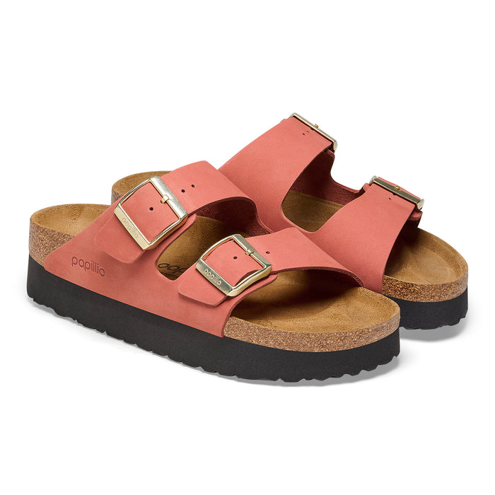 Birkenstock Arizona Platform Nubuck Leather Sandal - Mars Red Mars Red