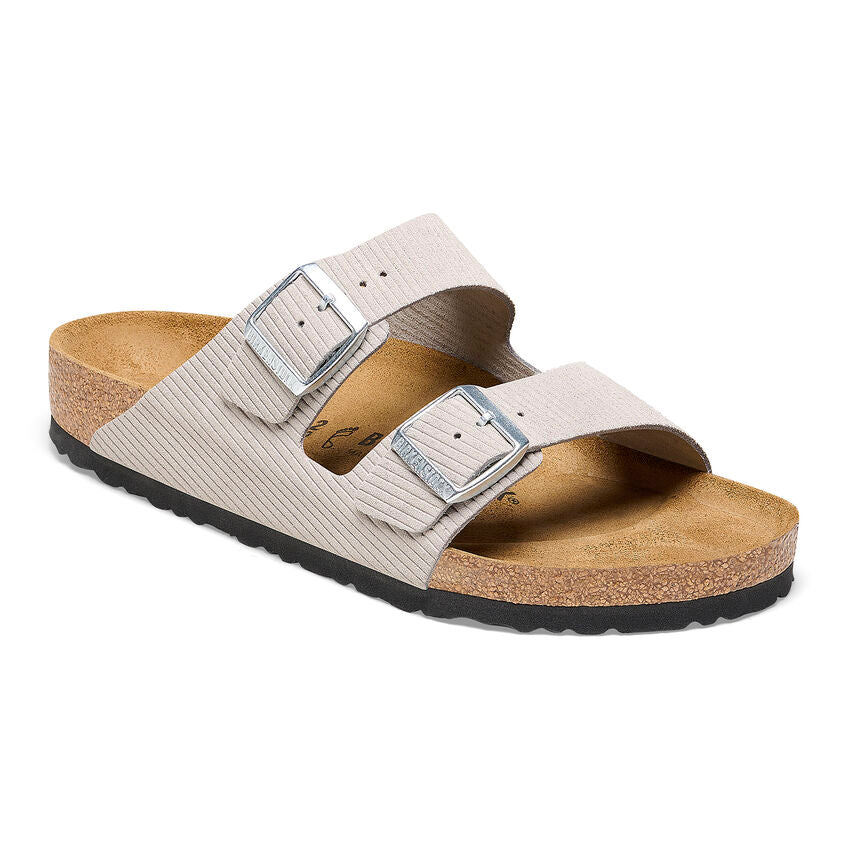 Birkenstock Men's Arizona Suede Corduroy Sandal Stone coin