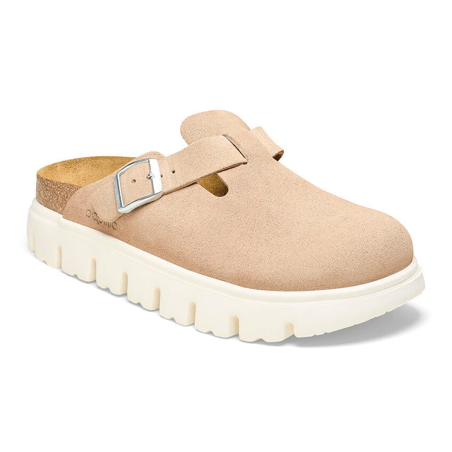 Birkenstock Women's Boston Chunky Suede Clog Warm sand