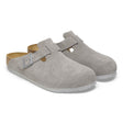 Birkenstock Boston Suede Leather Clog - Stone Coin Stone Coin