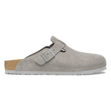 Birkenstock Boston Suede Leather Clog - Stone Coin Stone Coin