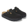 Birkenstock Boston Chunky Suede Leather Clog - Black/Black Black/Black