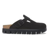 Birkenstock Boston Chunky Suede Leather Clog - Black/Black Black/Black