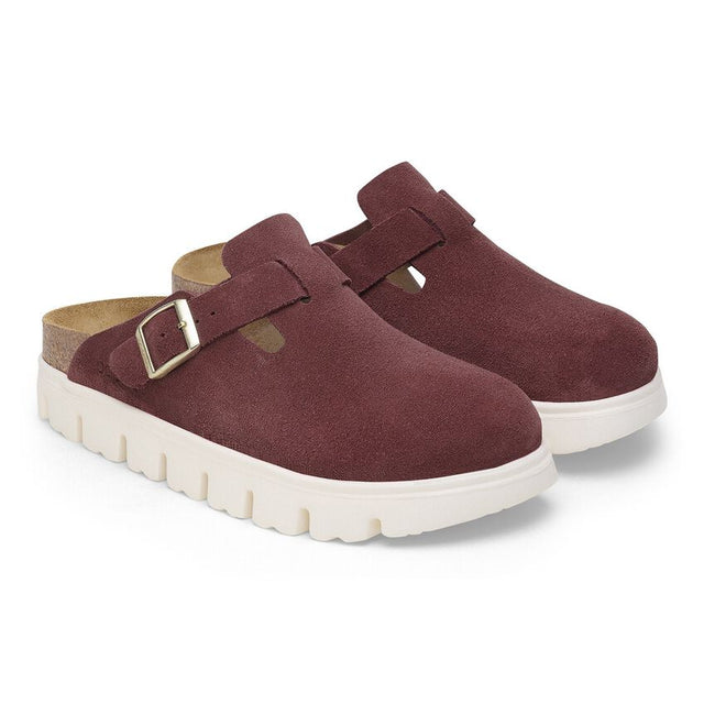 Birkenstock Boston Chunky Suede Leather Clog - Berry Crush Berry Crush