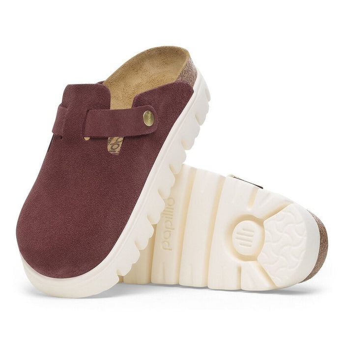 Birkenstock Boston Chunky Suede Leather Clog - Berry Crush Berry Crush