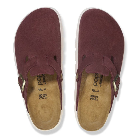 Birkenstock Boston Chunky Suede Leather Clog - Berry Crush Berry Crush