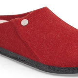 Birkenstock Zermatt Shearling Wool Felt Clog - Active Red/Natural