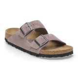 Birkenstock Arizona Soft Footbed Suede Leather Sandal - Faded Purple Faded Purple