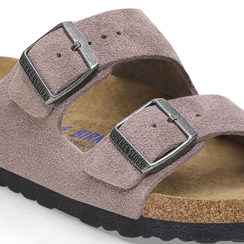 Birkenstock Arizona Soft Footbed Suede Leather Sandal - Faded Purple Faded Purple