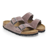 Birkenstock Arizona Soft Footbed Suede Leather Sandal - Faded Purple Faded Purple