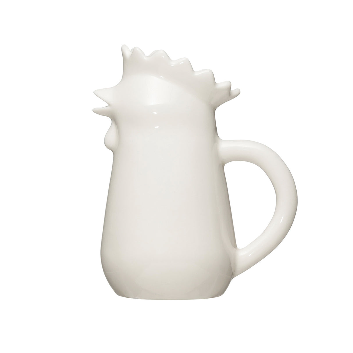 Creative Co-Op Chicken Creamer White