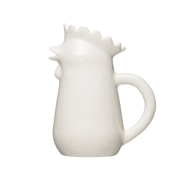 Creative Co-Op Chicken Creamer White