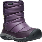 Keen Children's Puffrider Waterproof Boot - Black Plum/Daiquiri Green