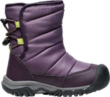 Keen Children's Puffrider Waterproof Boot - Black Plum/Daiquiri Green