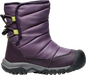 Keen Children's Puffrider Waterproof Boot - Black Plum/Daiquiri Green