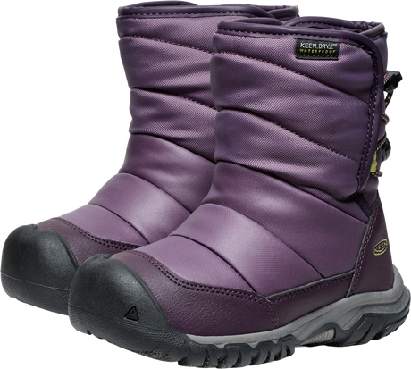 Keen Children's Puffrider Waterproof Boot - Black Plum/Daiquiri Green Black Plum/Daiquiri Green