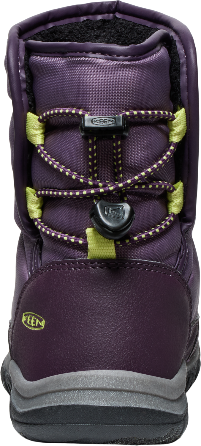 Keen Children's Puffrider Waterproof Boot - Black Plum/Daiquiri Green