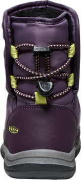 Keen Children's Puffrider Waterproof Boot - Black Plum/Daiquiri Green