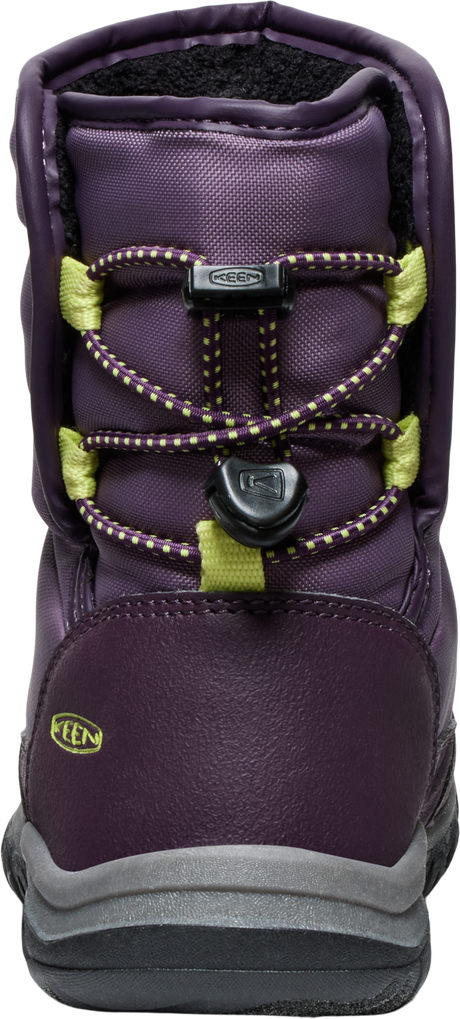 Keen Children's Puffrider Waterproof Boot - Black Plum/Daiquiri Green