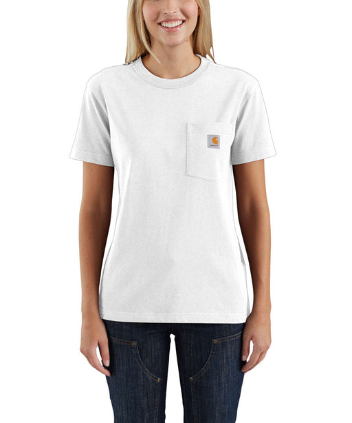 Carhartt Women's Loose Fit Heavyweight Short-sleeve Pocket T-shirt White