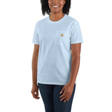 Carhartt Women's Loose Fit Heavyweight Short-sleeve Pocket T-shirt Moonstone snow hthr