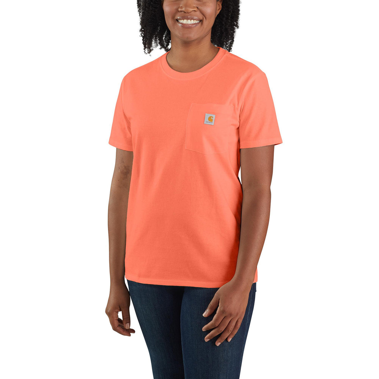 Carhartt Women's Loose Fit Heavyweight Short-sleeve Pocket T-shirt Electric coral