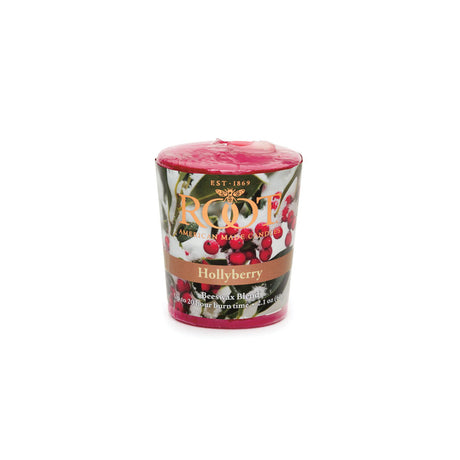 Root Votive Candle Hollyberry