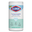 Clorox Compostable Cleaning Wipes Free clear / 75CT