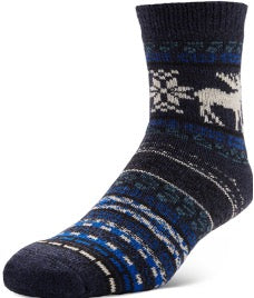 Sof Sole Women's Fireside Cozy Sock Blackened Pearl Moose Nordic