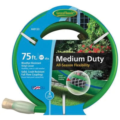 Green Thumb Medium-Duty Garden Hose Green