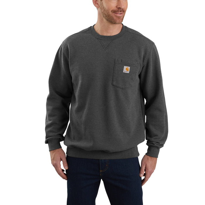 Carhartt Men's Crewneck Pocket Sweatshirt Carbon Heather