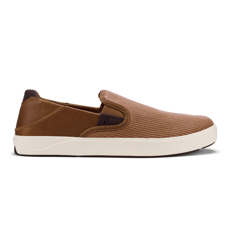 Olukai Men's Lae'ahi Kapa Shoe - Tan/Dark Wood Tan/Dark Wood