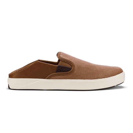 Olukai Men's Lae'ahi Kapa Shoe - Tan/Dark Wood Tan/Dark Wood