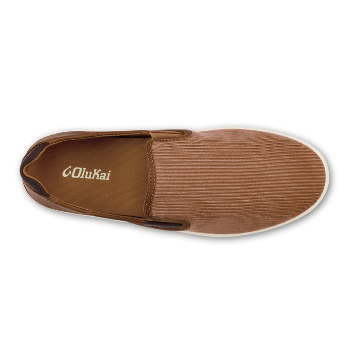 Olukai Men's Lae'ahi Kapa Shoe - Tan/Dark Wood Tan/Dark Wood