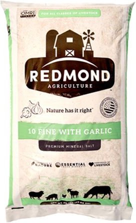 Redmond 10 Fine Salt & Garlic Supplement 91-96% - 50lbs