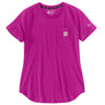 Women's Carhartt Force Relaxed Fit Midweight Pocket Shirt Magenta agate