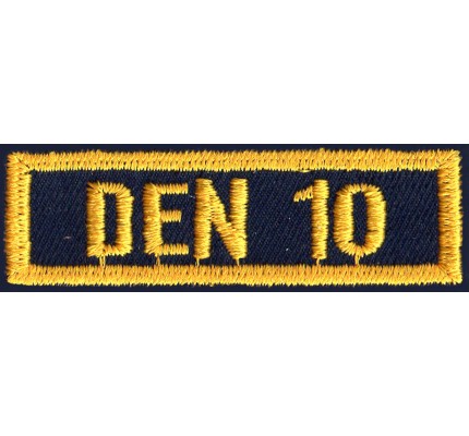 Boy Scouts of America Cub Scout Den Numeral 10